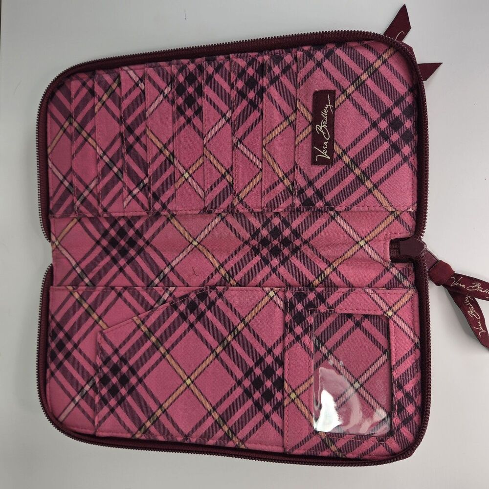 Vera Bradley Picadilly Plum Travel Organizer Wallet - Picture 5 of 8